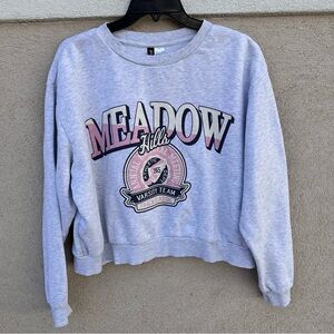 H&M Divided Light Gray Graphic Sweatshirt EUC